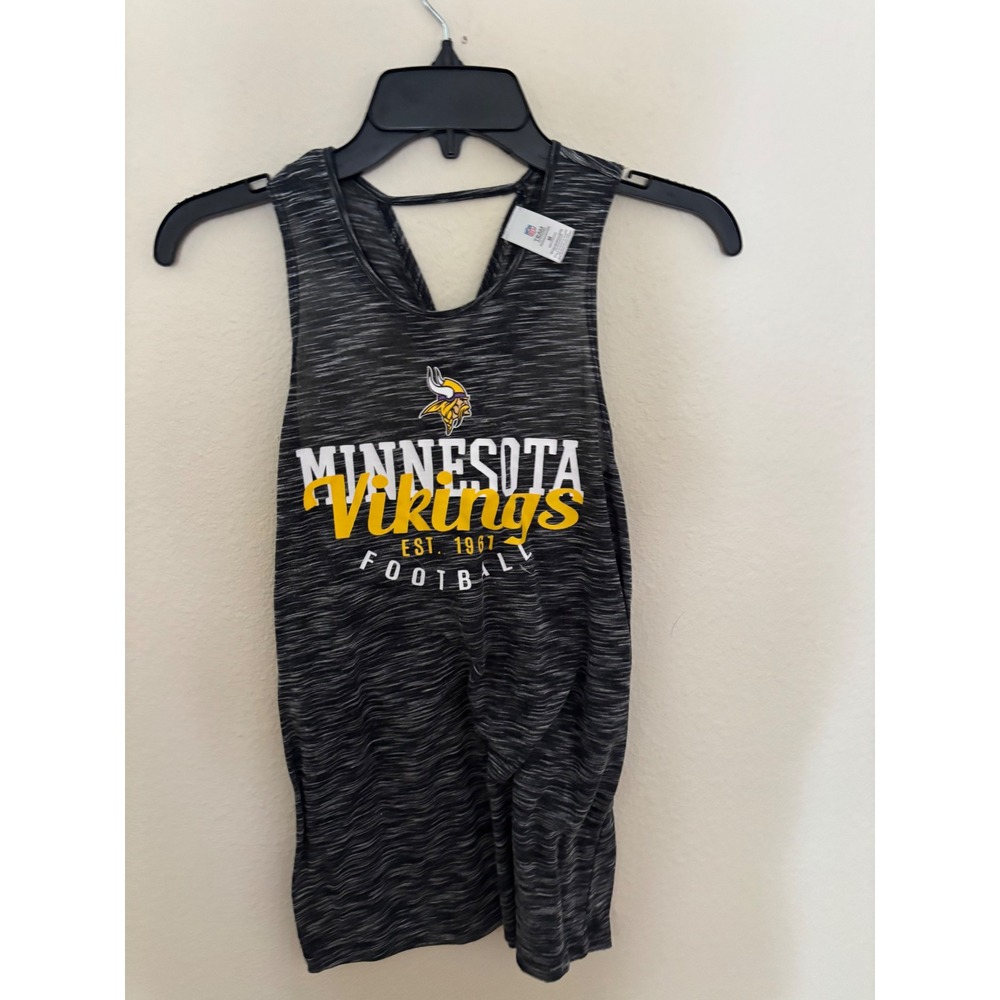 NFL Team Apparel Minnesota Vikings Space Dye Strappy Tank Top Gray Medium
A1155